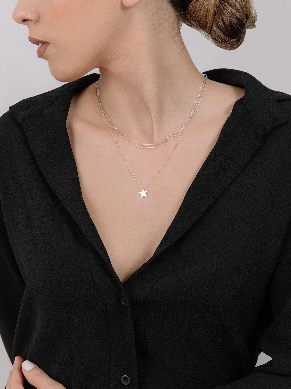 Double Star Necklace Double Star Necklace