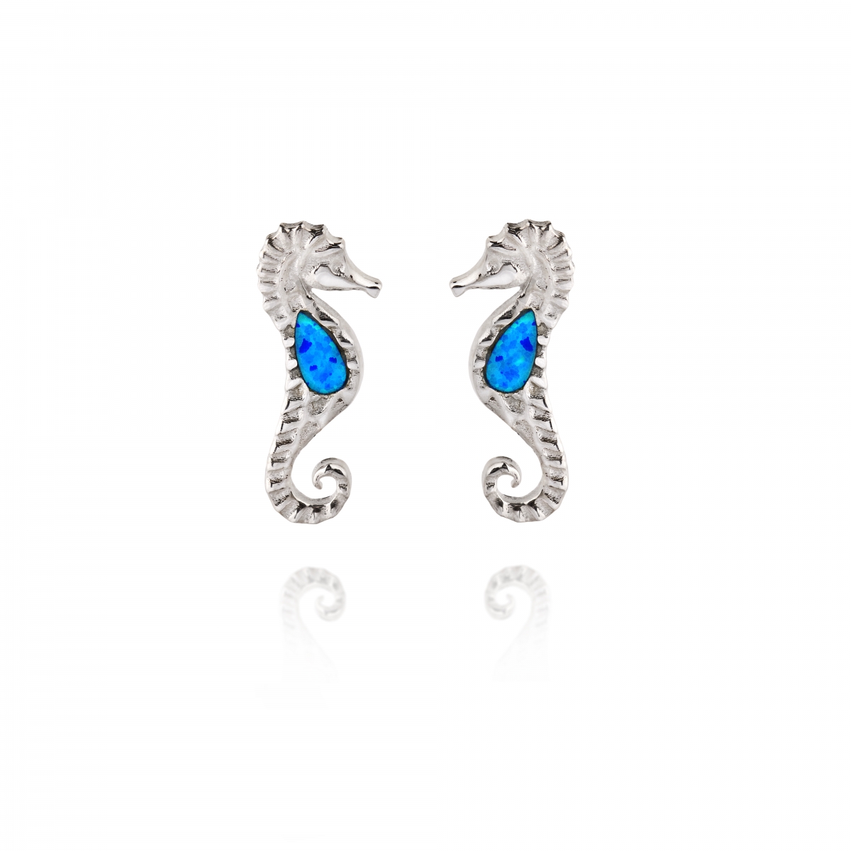 EARRINGS SEAHORSE WITH OPAL EARRINGS SEAHORSE WITH OPAL