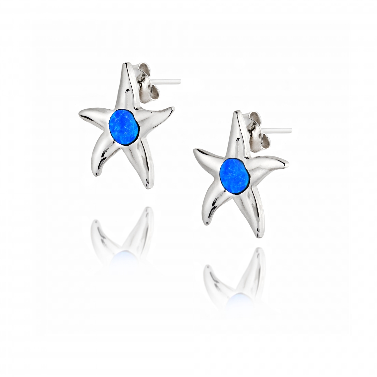EARRINGS STARFISH WITH OPAL EARRINGS STARFISH WITH OPAL