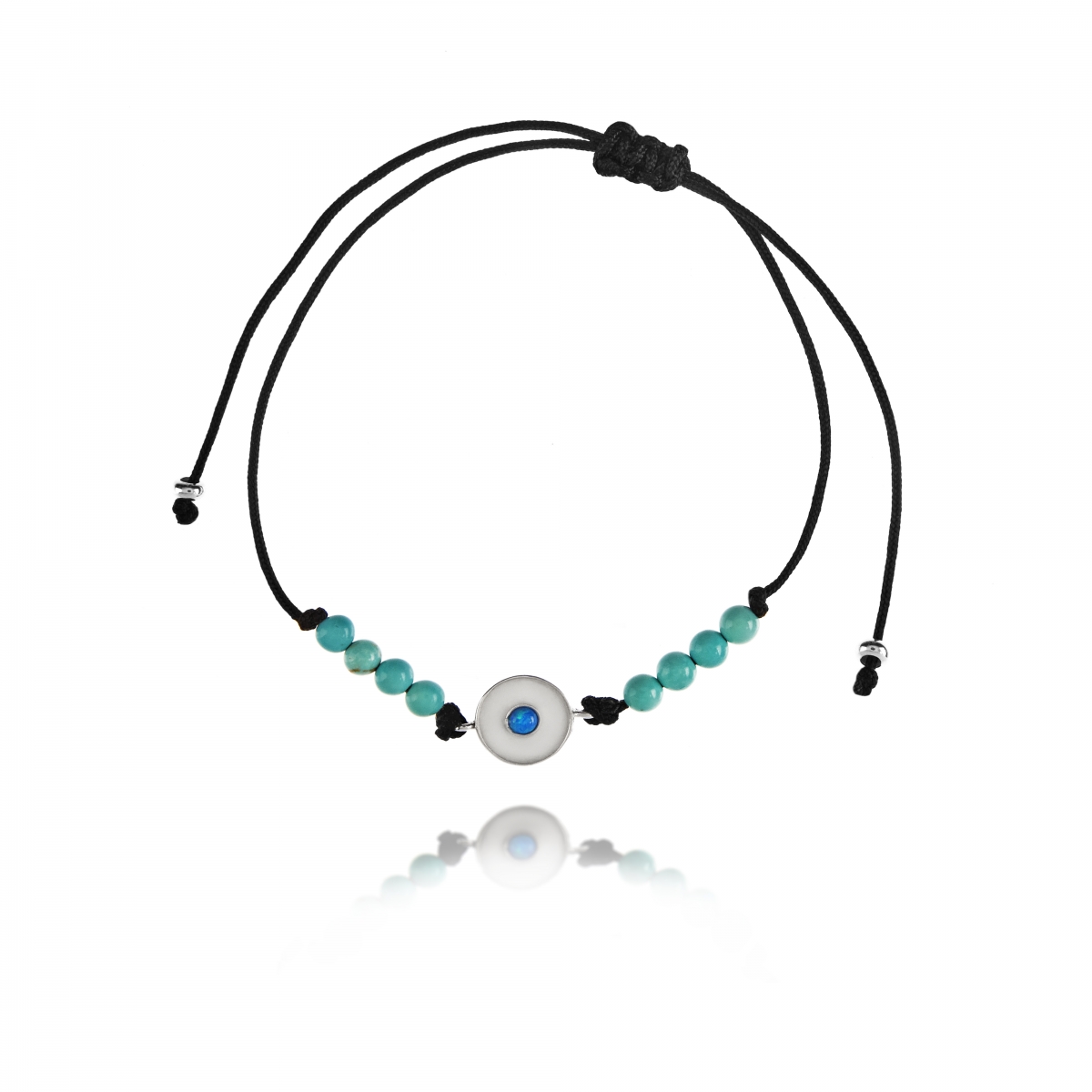 EYE BRACELET WITH TURQUOISE BEADS EYE BRACELET WITH TURQUOISE BEADS