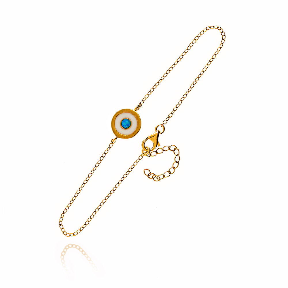 EYE BRACELET WITH CHAIN GOLD PLATED EYE BRACELET WITH CHAIN GOLD PLATED