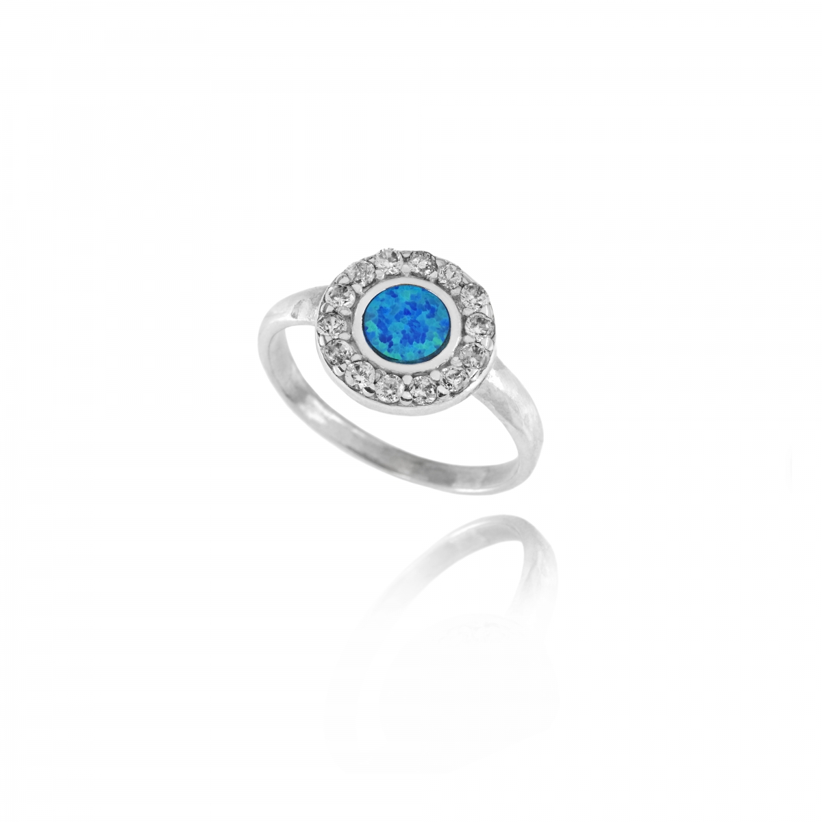 RING WITH ZIRCON AND OPAL STONES RING WITH ZIRCON AND OPAL STONES