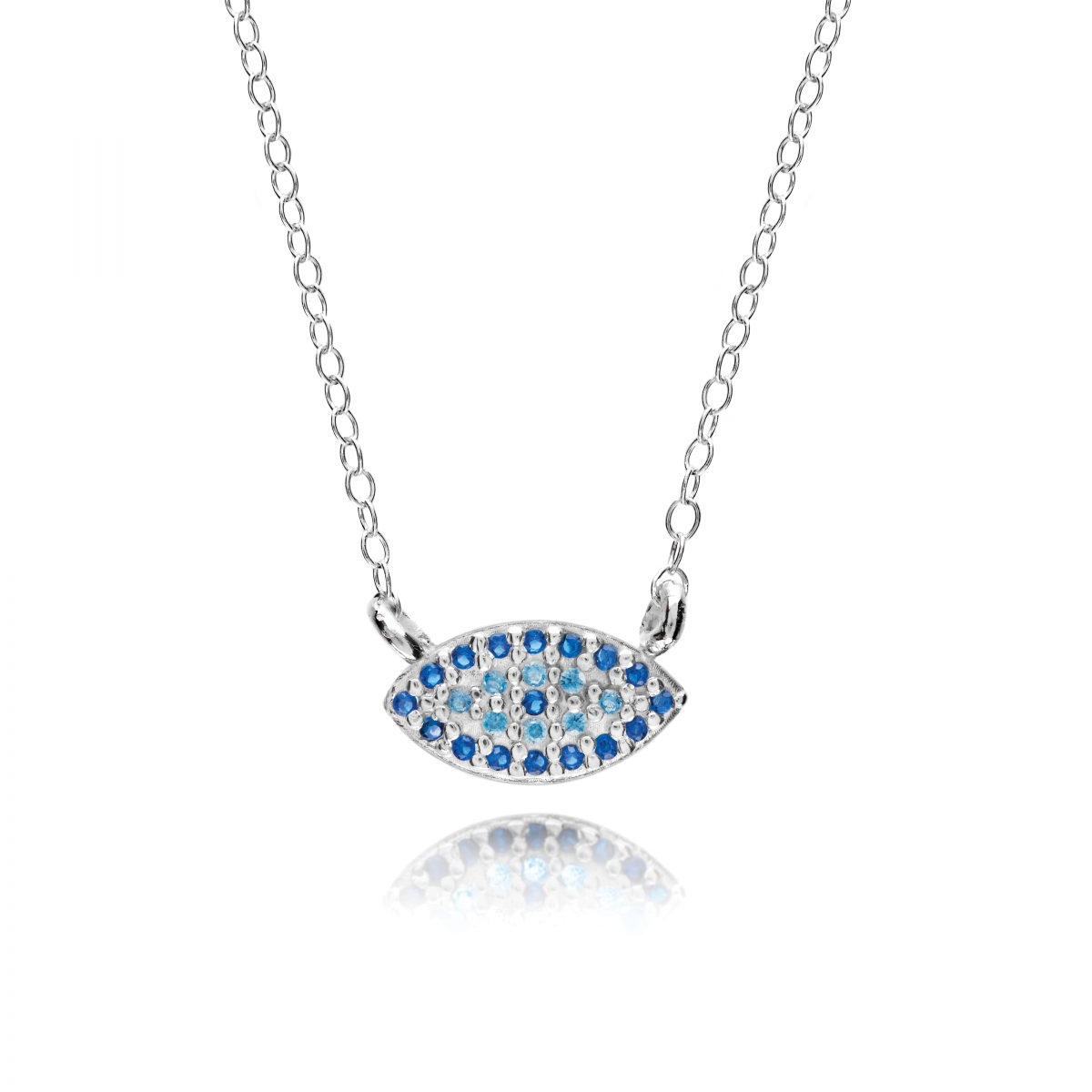 NECKLACE ALMOND EYE WITH ZIRCON STONES NECKLACE ALMOND EYE WITH ZIRCON STONES