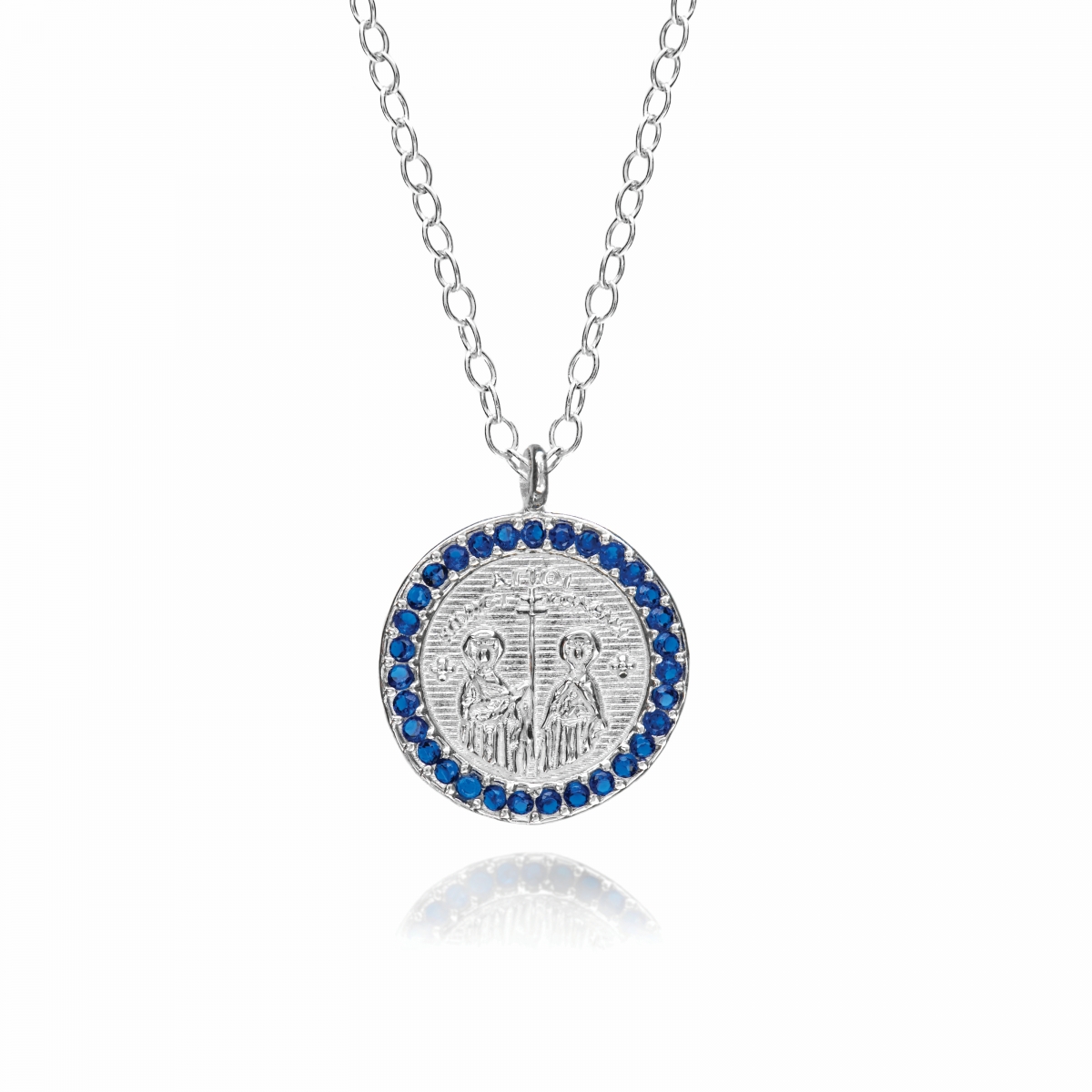 NECKLACE ST. CONSTANTINE & HELEN WITH ZIRCON STONES NECKLACE ST. CONSTANTINE & HELEN WITH ZIRCON STONES