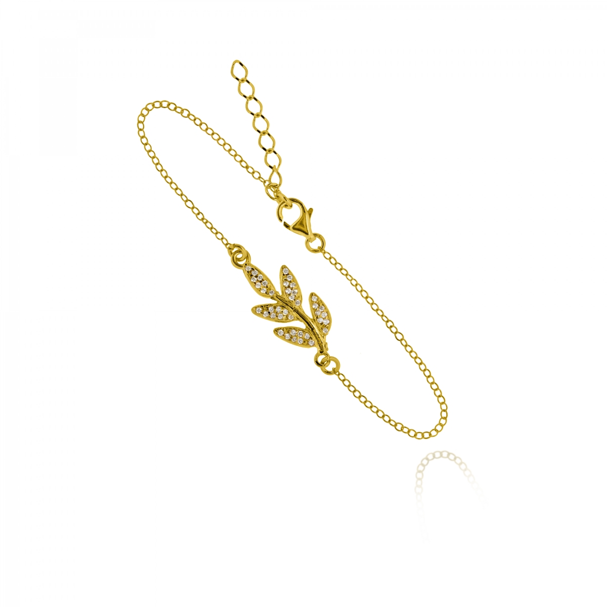 BRACELET OLIVE WITH ZIRCON STONES BRACELET OLIVE WITH ZIRCON STONES
