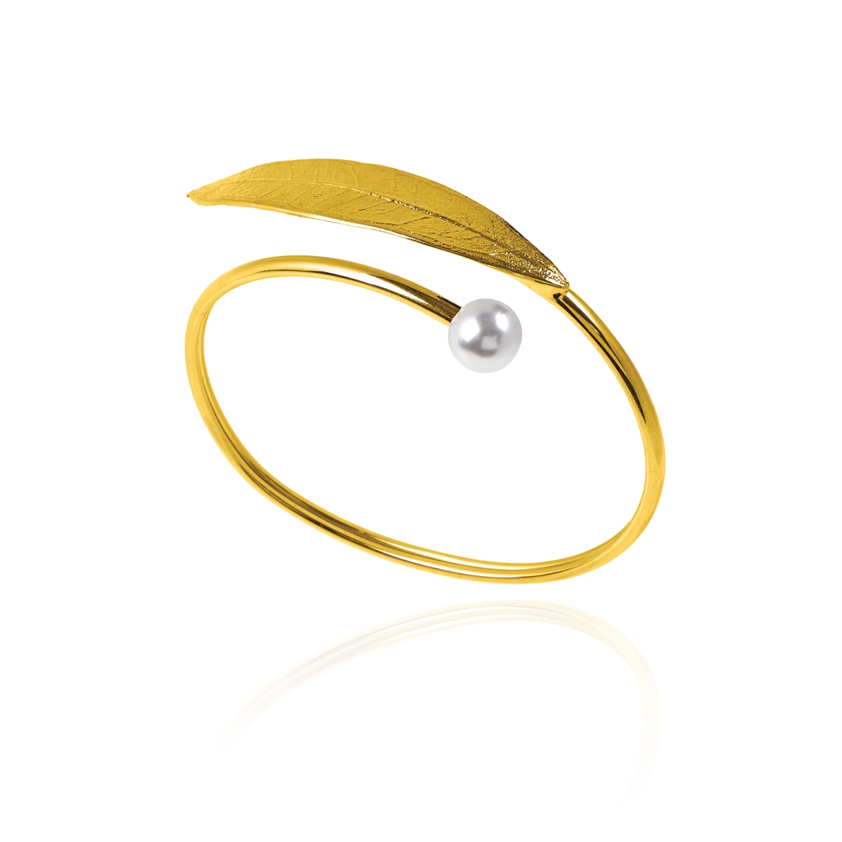 Βραχιόλι Leaf with pearl