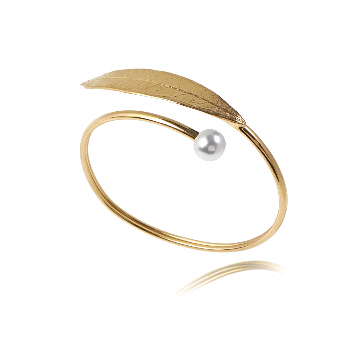 Leaf with pearl Bracelet Leaf with pearl Bracelet